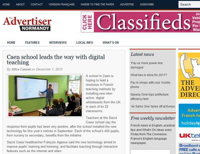 caen school leads the way with digital teaching